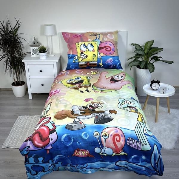 SpongeBob Partytäcke 140×200 cm och 70×90 cm mikrofiber