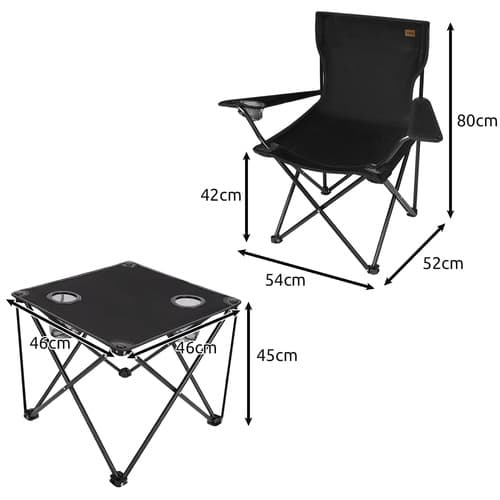 Campingstolar med Bord - 3-delar