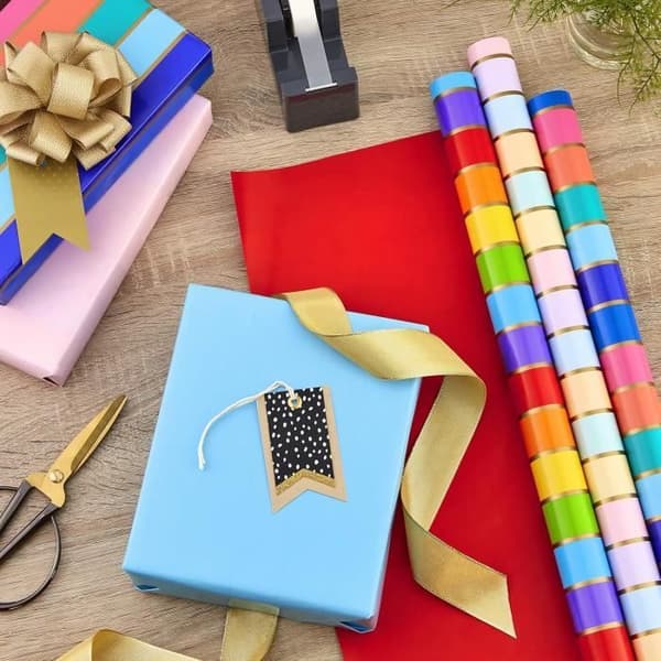 Hallmark Rouleaux av Papper Gåva Regnbåge för Utexaminering, Födelsedag, Bröllop, Alla Tillfällen Randig Gåva Papper co