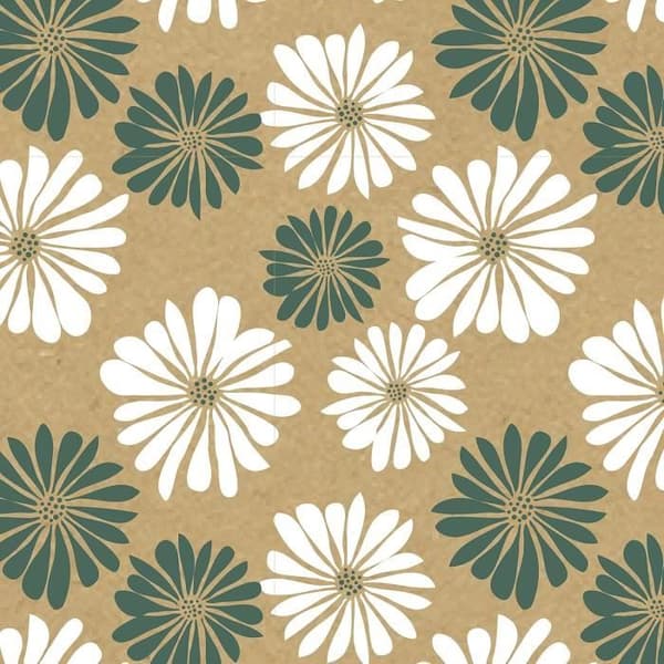 Clairefontaine 223906C - Rulle Kraftpapper med Blommotiv