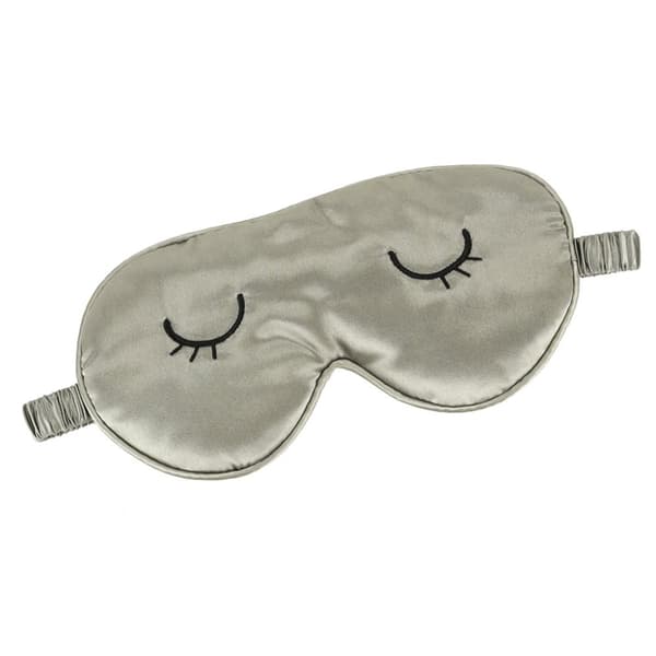 Ögonbindel sömnmask i grått fodral