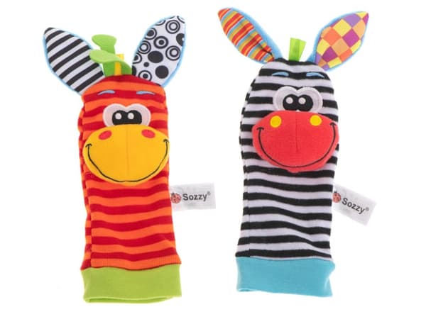 Skallra leksaksfotsockor 2 st.