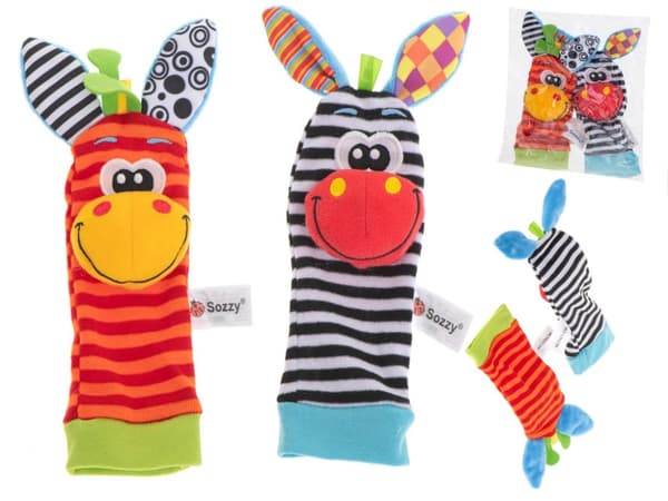 Skallra leksaksfotsockor 2 st.