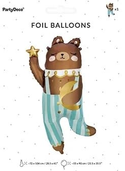 Folieballong Nallebjörn 55cm x 90cm