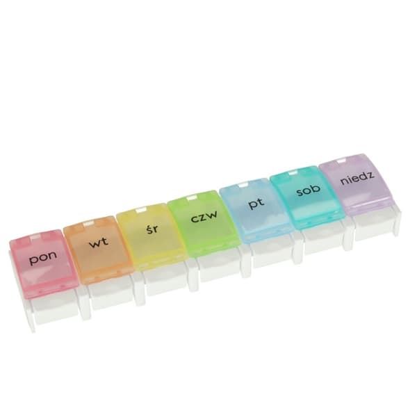 Weekly pill organizer container 7 dagar EN