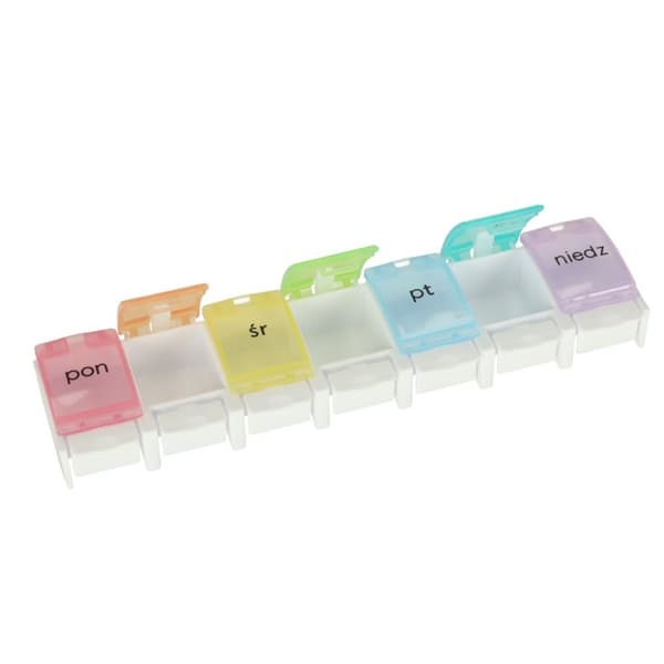 Weekly pill organizer container 7 dagar EN