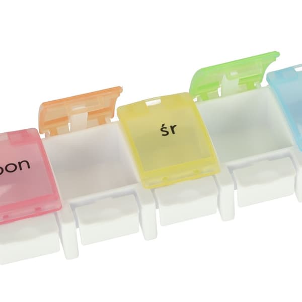 Weekly pill organizer container 7 dagar EN