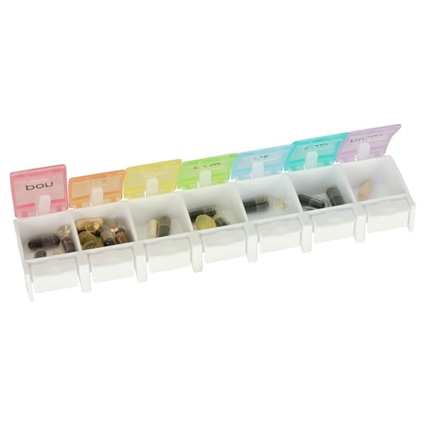 Weekly pill organizer container 7 dagar EN