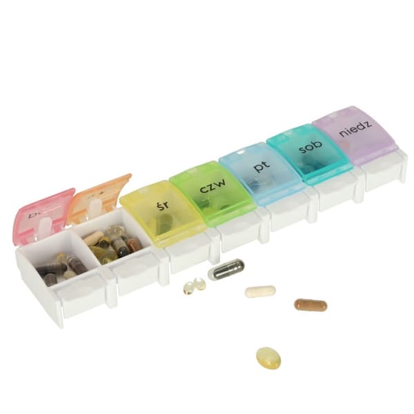 Weekly pill organizer container 7 dagar EN