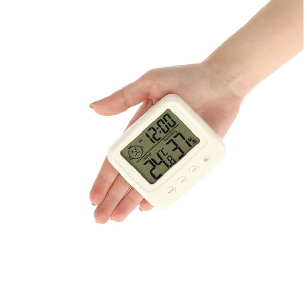 Hygrometer Klocka Rumstermometer Fuktighetsmätare LCD