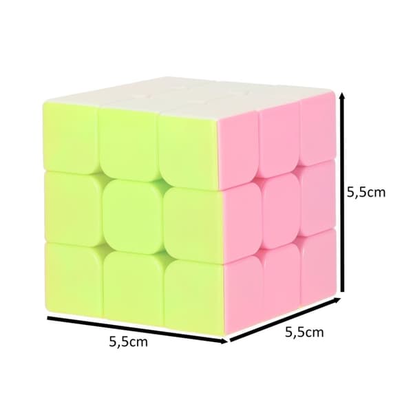 Pusselspel Pusselkub 3x3 neon 5,65 cm