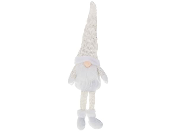 Jultomte med skägg vit 47 cm