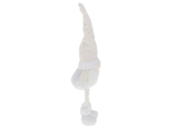 Jultomte med skägg vit 47 cm