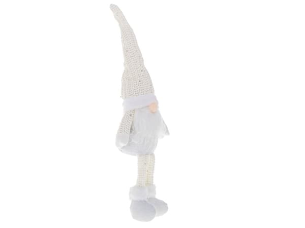 Jultomte med skägg vit 47 cm