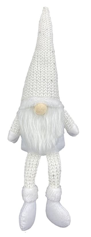 Jultomte med skägg vit 47 cm