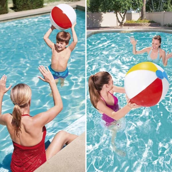 Uppblåsbar boll i strandfärg 51 cm