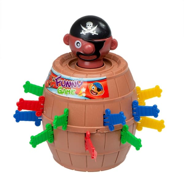 Mad Pirate-arkadspel med fat Stab the Pirate 9 x 9 x 12,5 cm