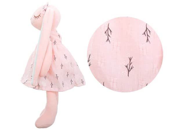 Plyschkanin maskot rosa 35cm