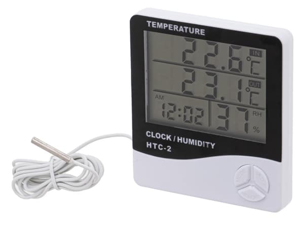 Hygrometer Termometer Fuktighetsklocka HTC-2