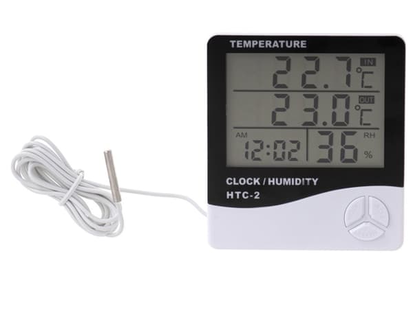 Hygrometer Termometer Fuktighetsklocka HTC-2
