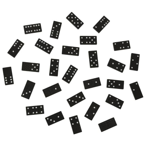 Trä domino familjespel + låda