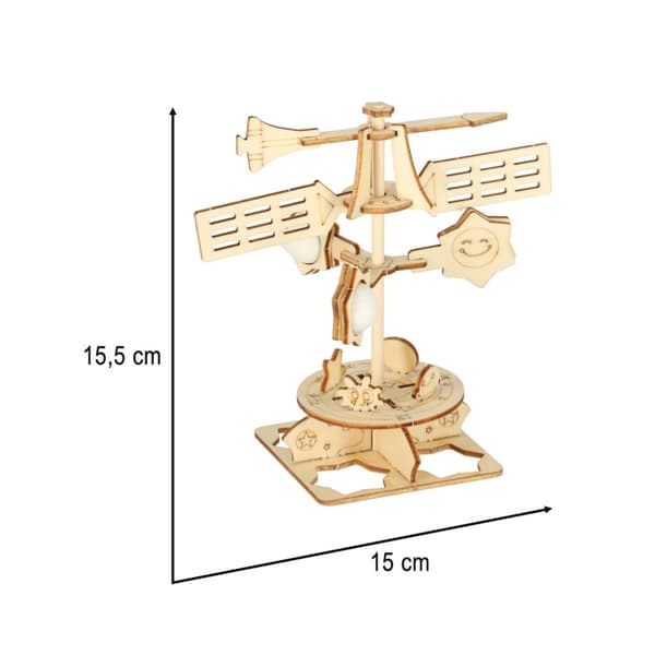 Träpussel 3D vetenskaplig modell vindflöjel