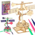 Miniatyrbild 1 av 6: Träpussel 3D vetenskaplig modell vindflöjel