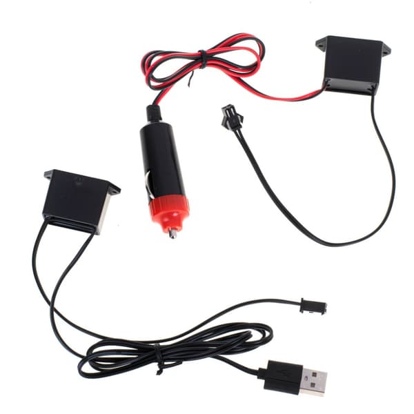 LED-stämningsbelysning för bil / bil USB / 12V-tejp 5m vit
