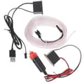Miniatyrbilde 4 av 7: LED-stämningsbelysning för bil / bil USB / 12V-tejp 5m vit
