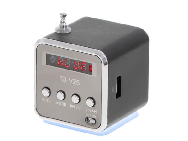 Uppladdningsbar bärbar radio med Bluetooth LCD-högtalare TD-V26