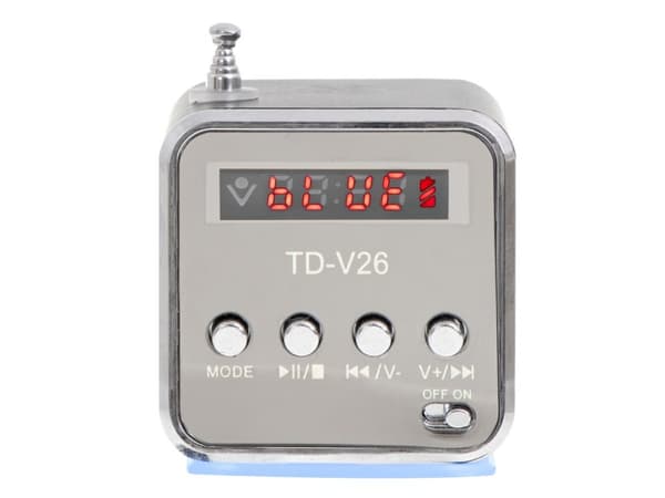Uppladdningsbar bärbar radio med Bluetooth LCD-högtalare TD-V26