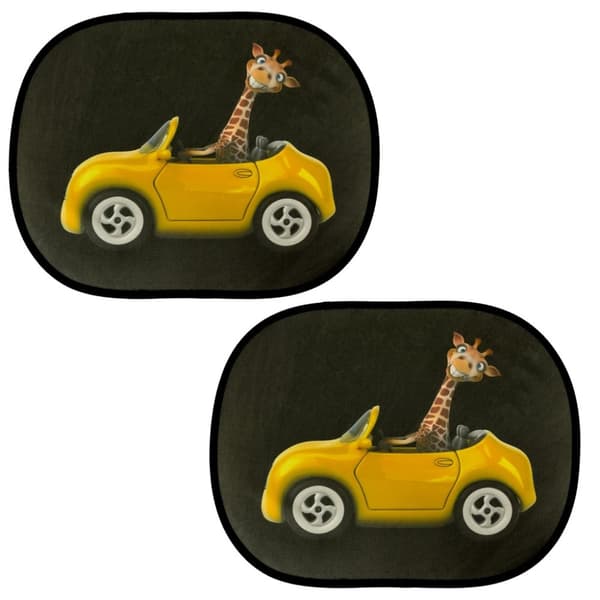 Statisk solskyddsgardin bilfönsterskydd giraff