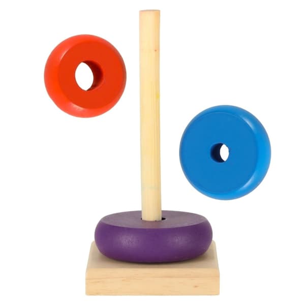 Pyramid trätorn sorterare regnbåge 13cm