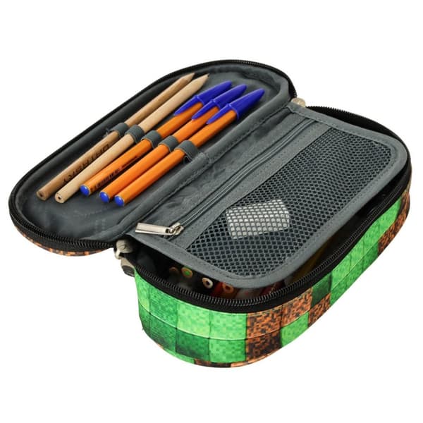 Vadderat pennfodral med lock Pixel Cubes