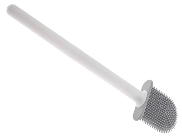 Silikon toalettborste med skål vit