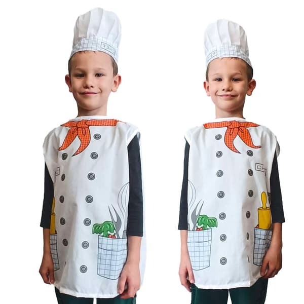Maskeradkostym karnevalskock bagare 3-8 år