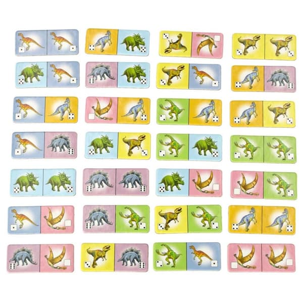 ALEXANDER dinosaurie dominobrickor pedagogiskt spel 4+