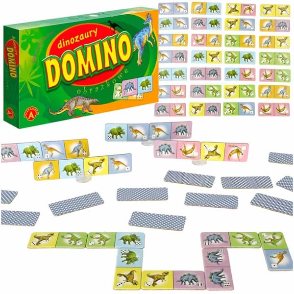 ALEXANDER dinosaurie dominobrickor pedagogiskt spel 4+