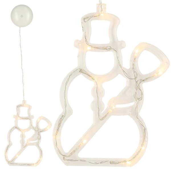 LED-hänglampor juldekoration snögubbe 49cm 10 LED-lampor