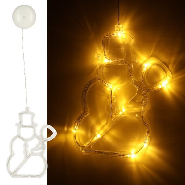 LED-hänglampor juldekoration snögubbe 49cm 10 LED-lampor