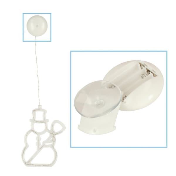 LED-hänglampor juldekoration snögubbe 49cm 10 LED-lampor