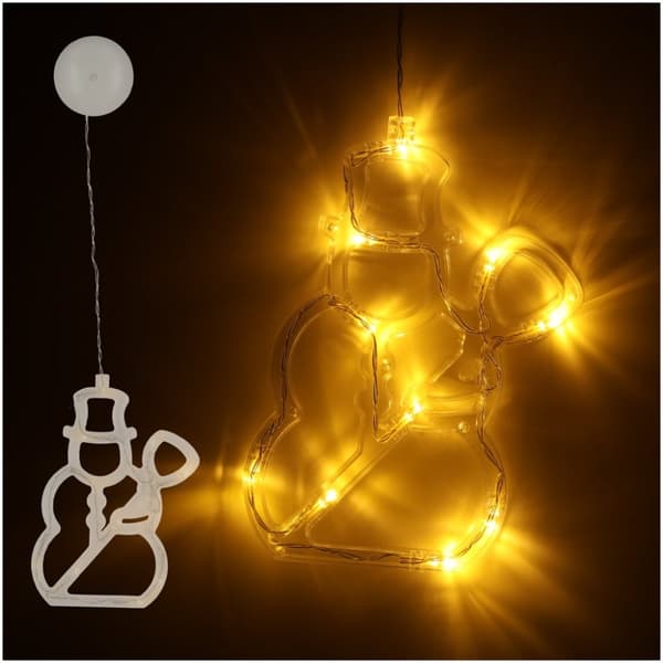 LED-hänglampor juldekoration snögubbe 49cm 10 LED-lampor