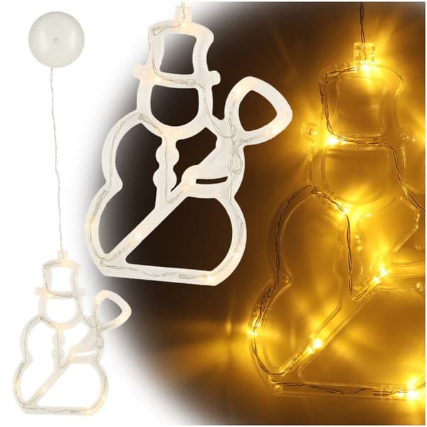 LED-hänglampor juldekoration snögubbe 49cm 10 LED-lampor