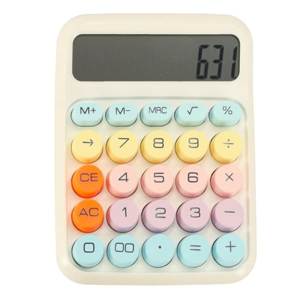 Kontorskalkylator med stora runda knappar