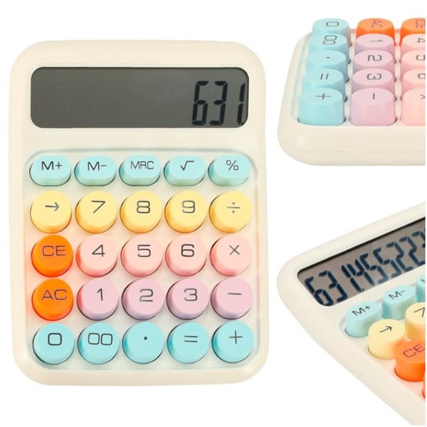 Kontorskalkylator med stora runda knappar