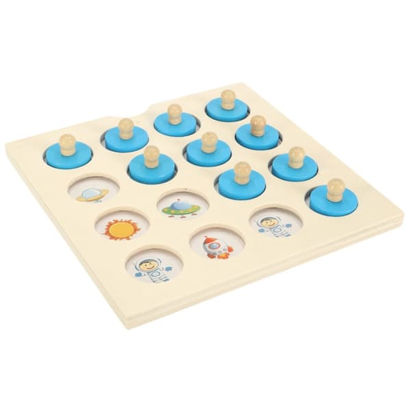 Träpussel brädspel memory + 4 kort