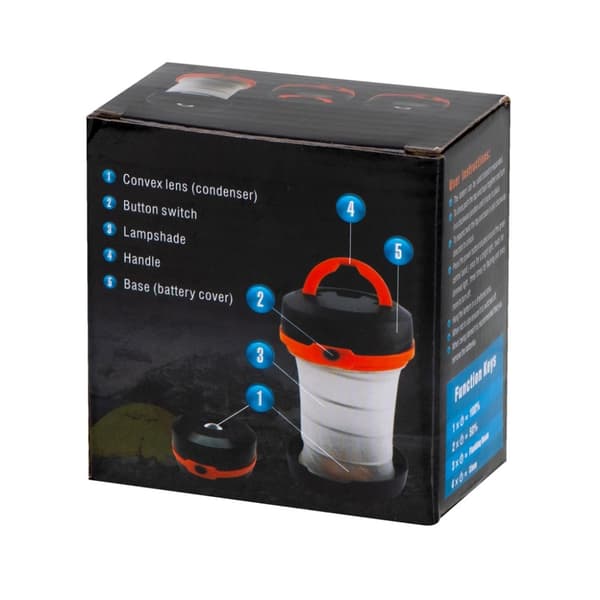 Camping campinglampa campingficklampa 2-i-1 batteridriven ficklampa 3 lägen