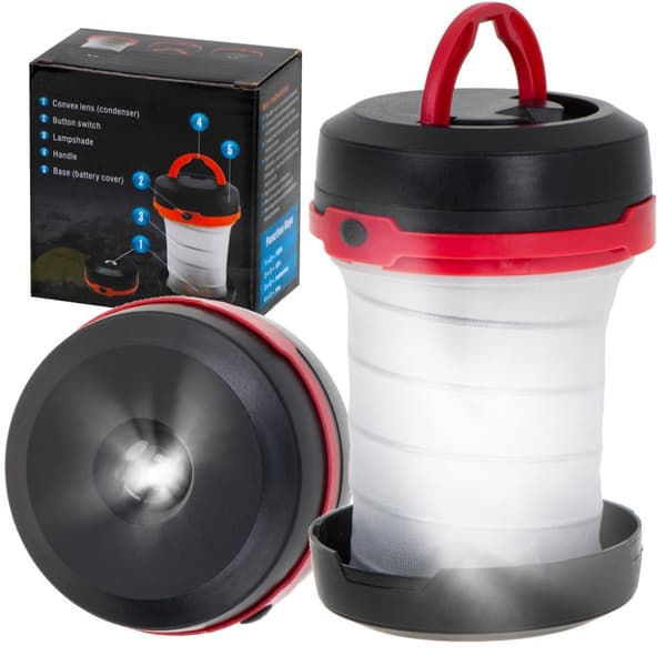 Camping campinglampa campingficklampa 2-i-1 batteridriven ficklampa 3 lägen