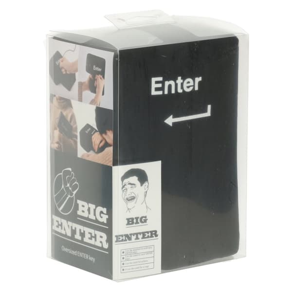 ENTER-knapp stor antistress-USB-kudde