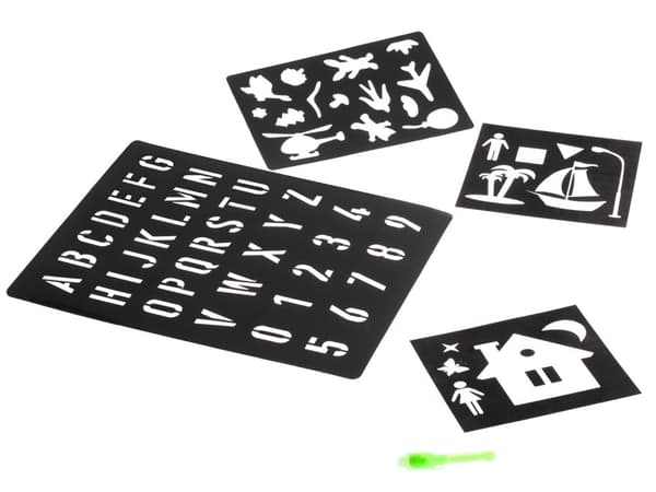Magiskt ljusritbräde + UV-penna kreativt kit